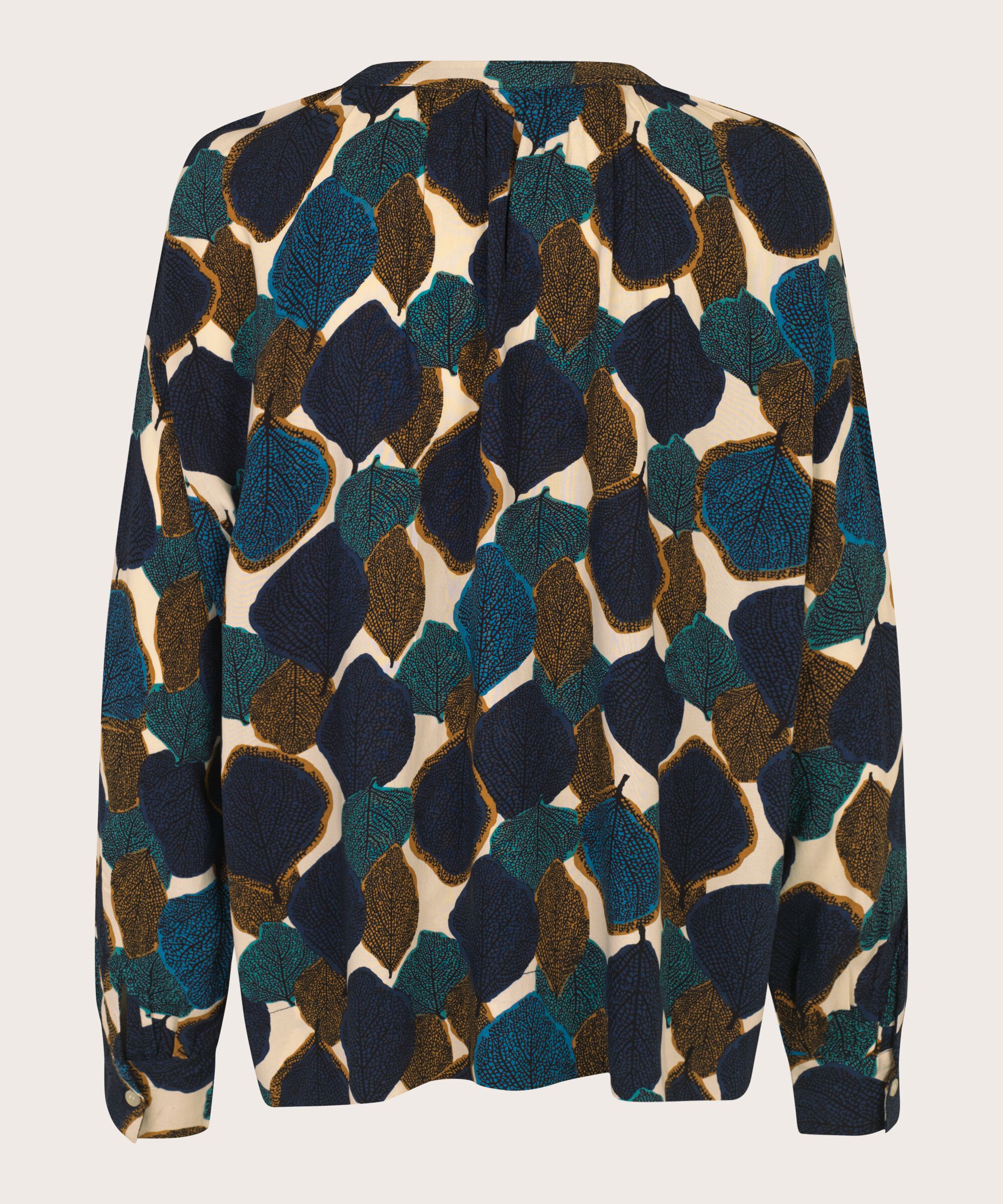 blouse en coton à col en V, Chipmunk