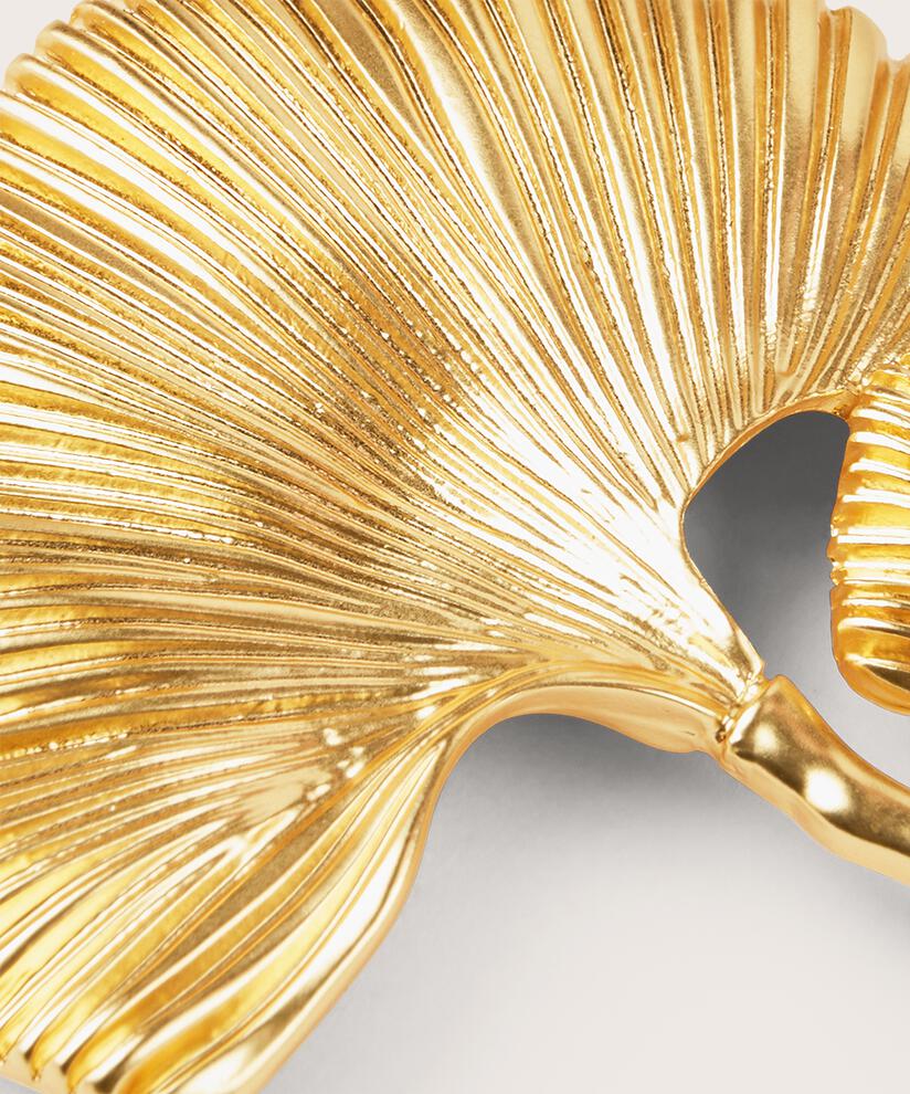 broche avec motif de feuilles, Gold