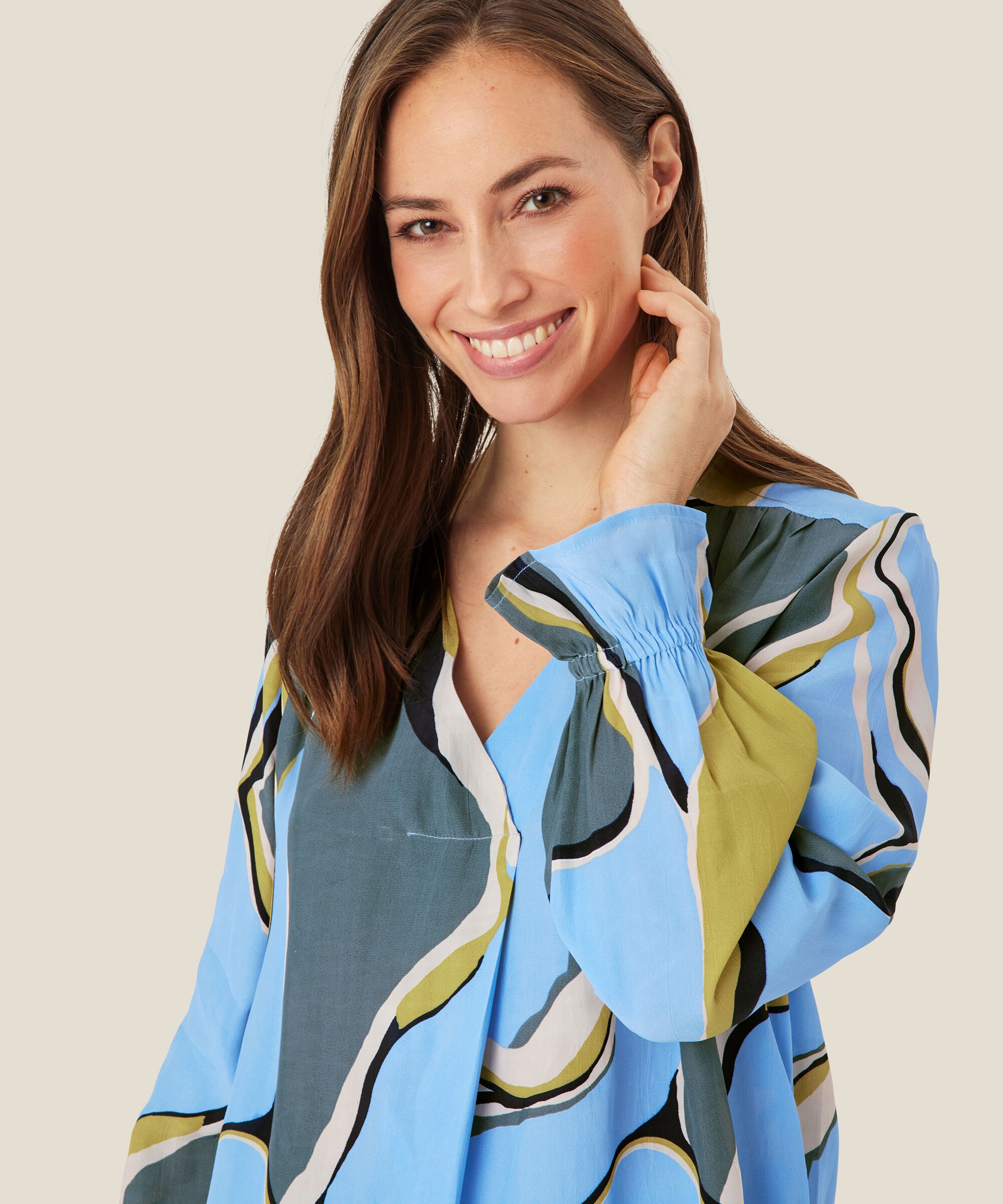 blouse en viscose à col v, Oasis