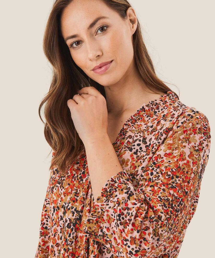 robe viscose détails volants, Misty Rose