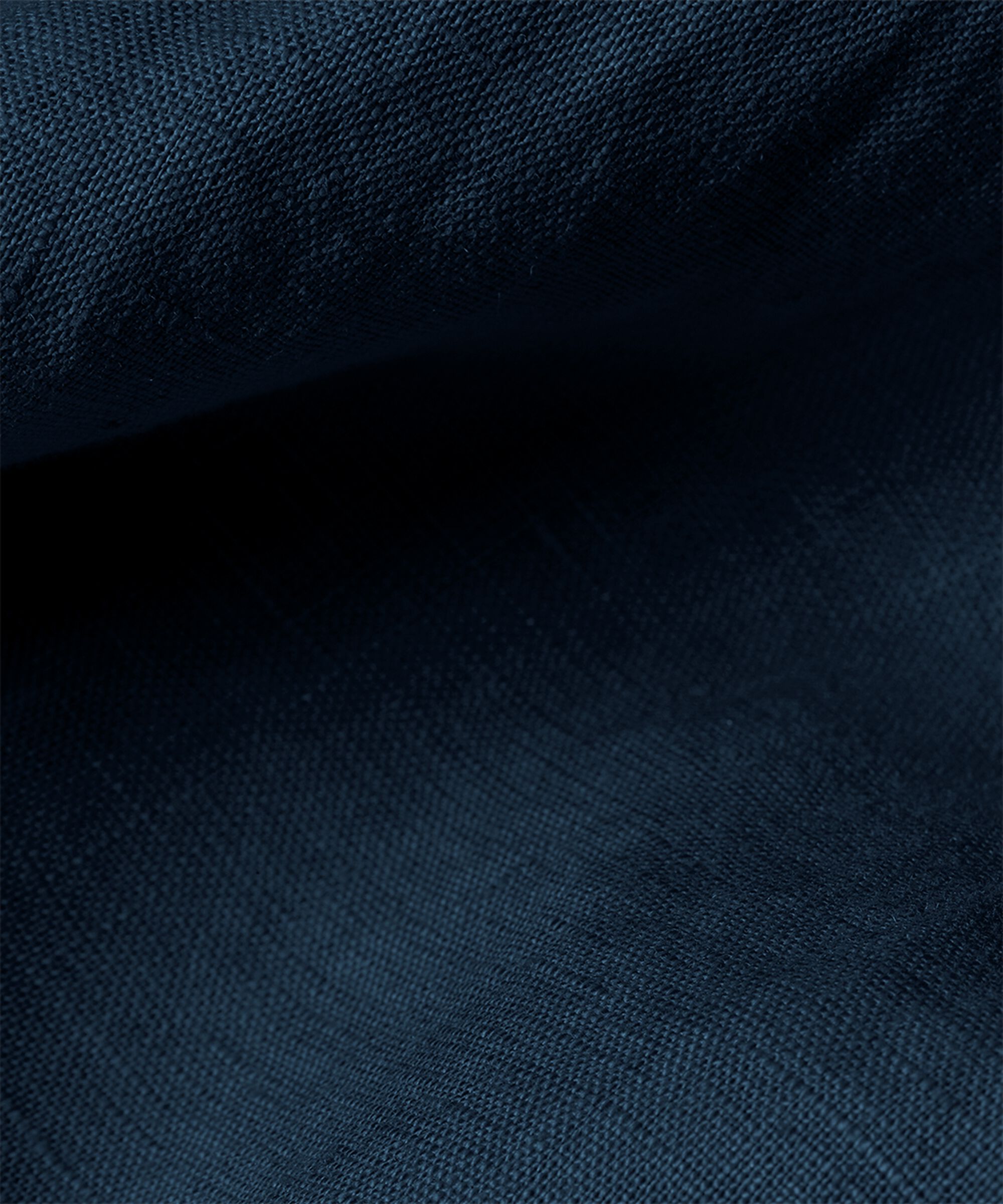 robe en lin avec col en V et poches, Navy