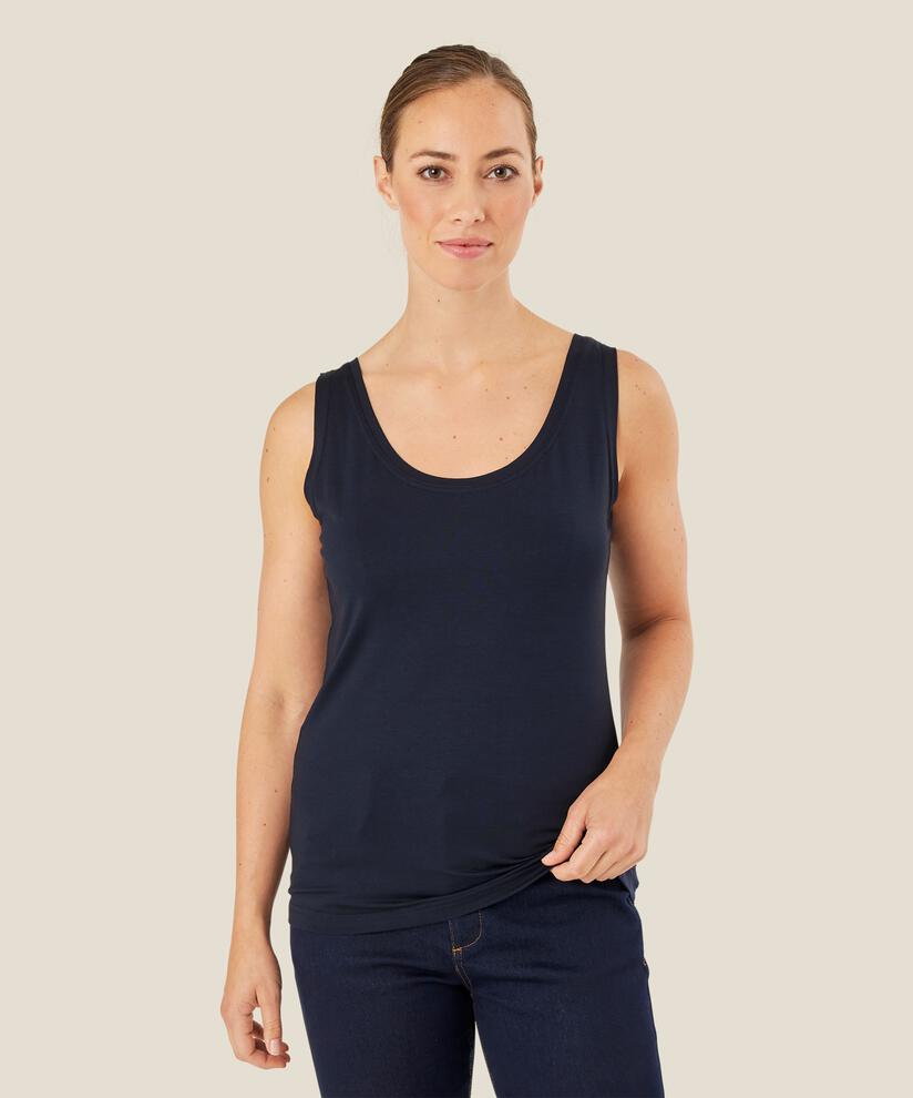 débardeur en jersey doux, Navy