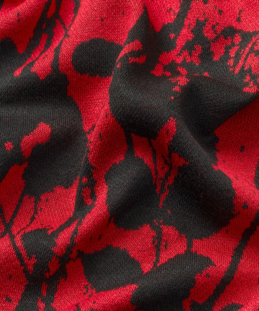 Top fleuri oversize à manches étroites, Scarlet Sage