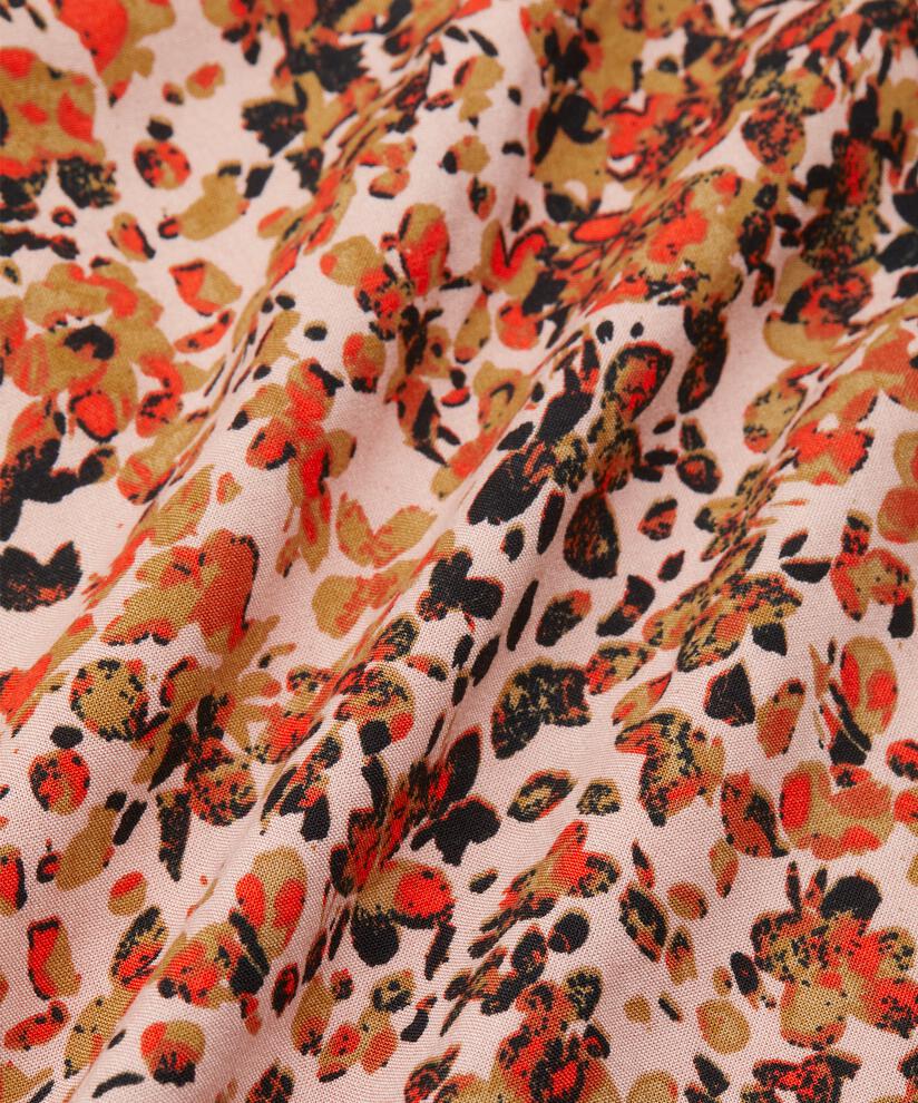 Robe Chemise À Motif En Viscose, Misty Rose