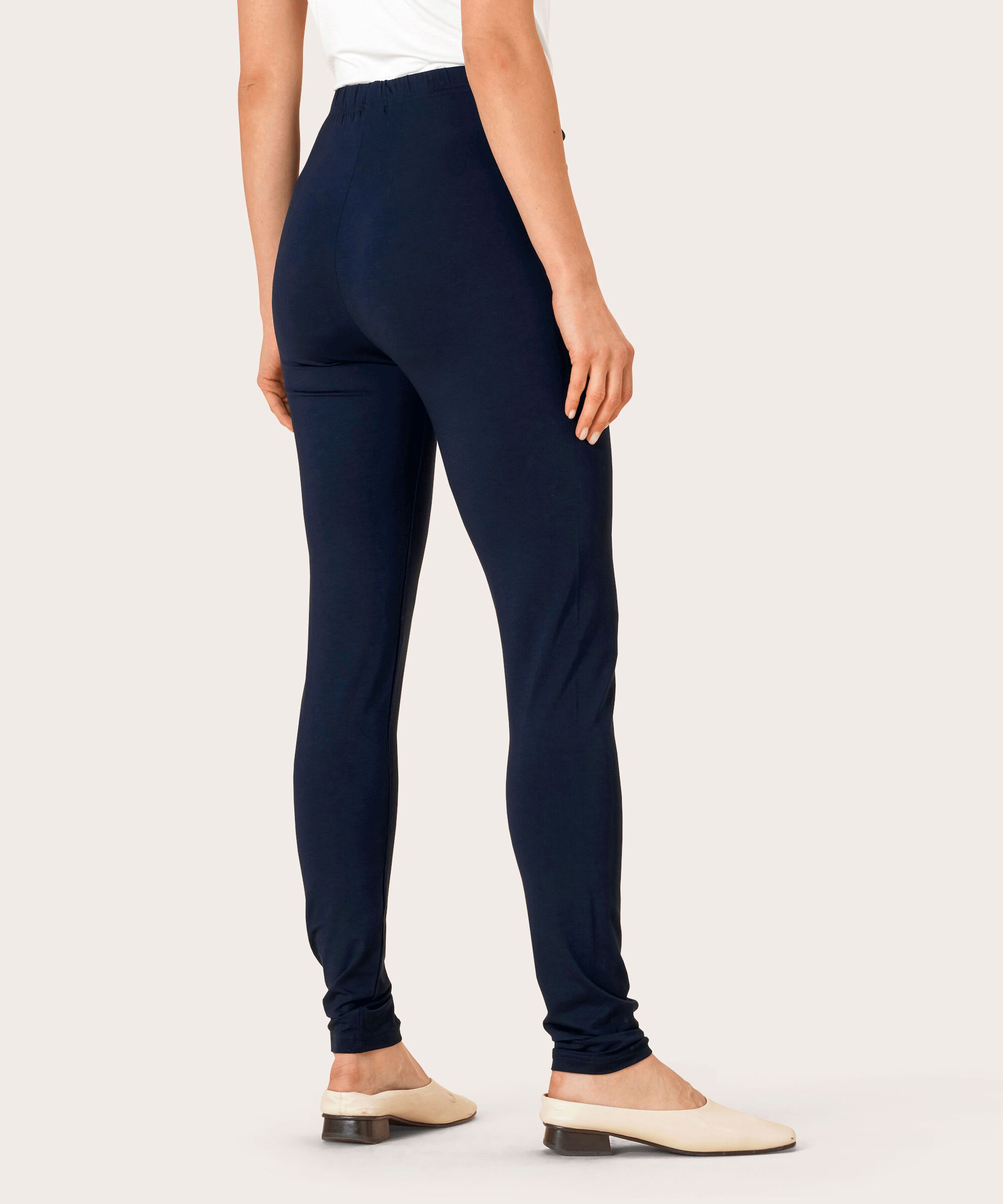 Legging Long En Jersey Doux, Navy