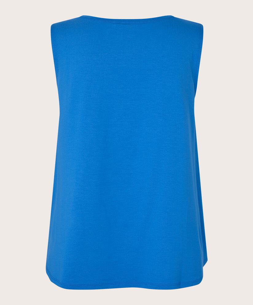 Top En Jersey Sans Manches À Col Rond, Nebulas Blue