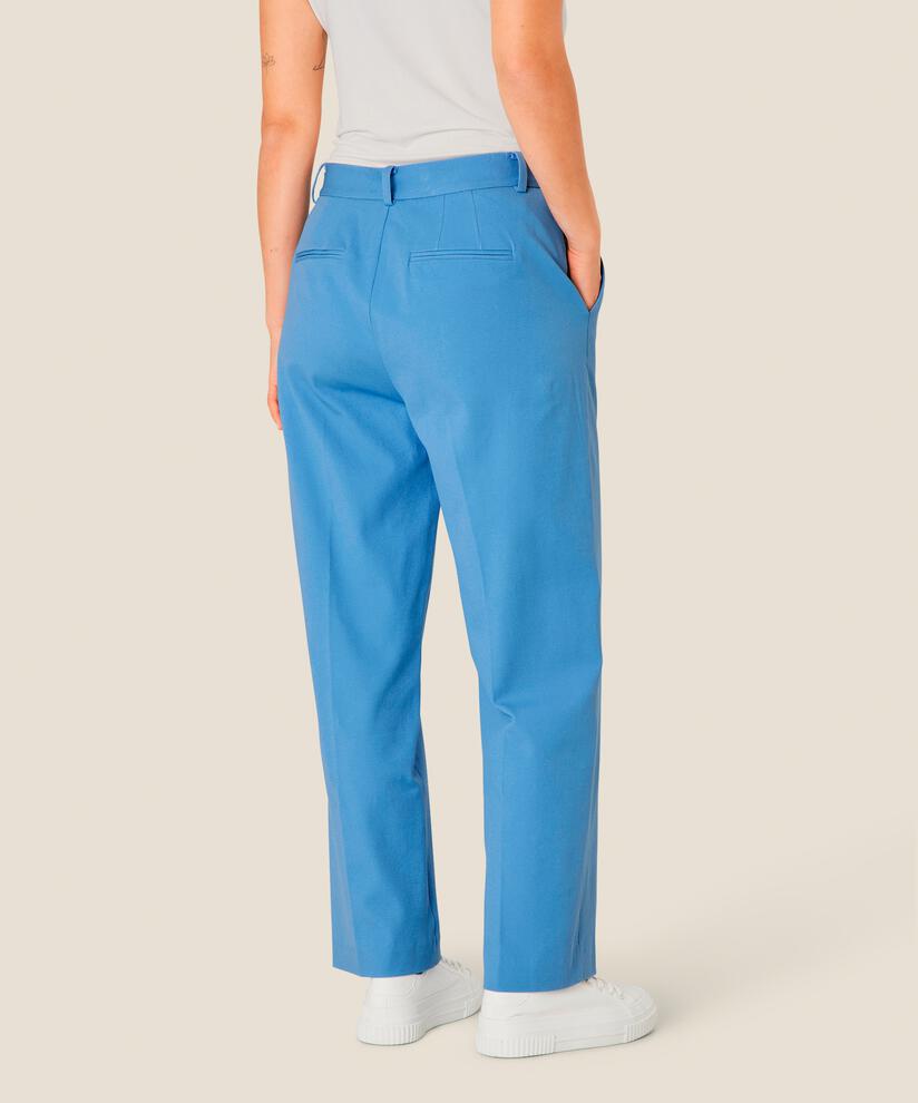Pantalon En Coton Épais Avec Poches Fendues, Blue Bonnet