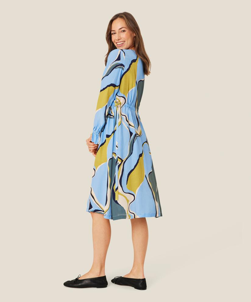 robe en viscose à manches longues avec liens sur les côtés, Oasis