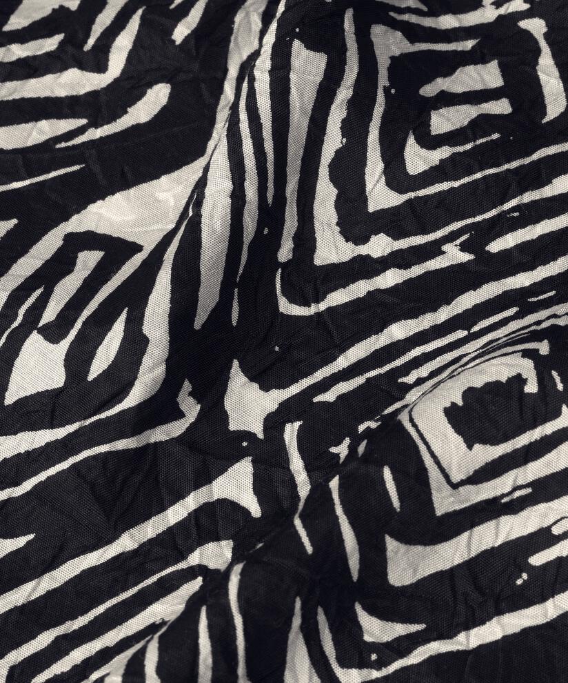 Blouse en viscose à manches mi-longues, Black