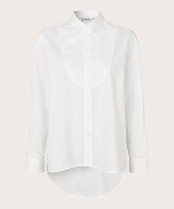 chemise classique en coton avec poignets, White