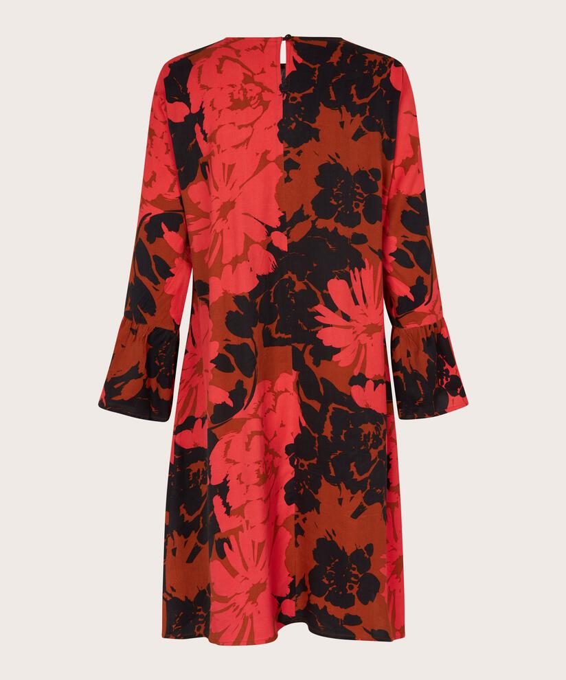 robe fleurie en viscose avec manches trompette, Picante