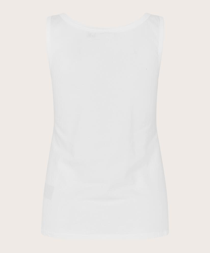 débardeur ajusté en jersey extensible, White
