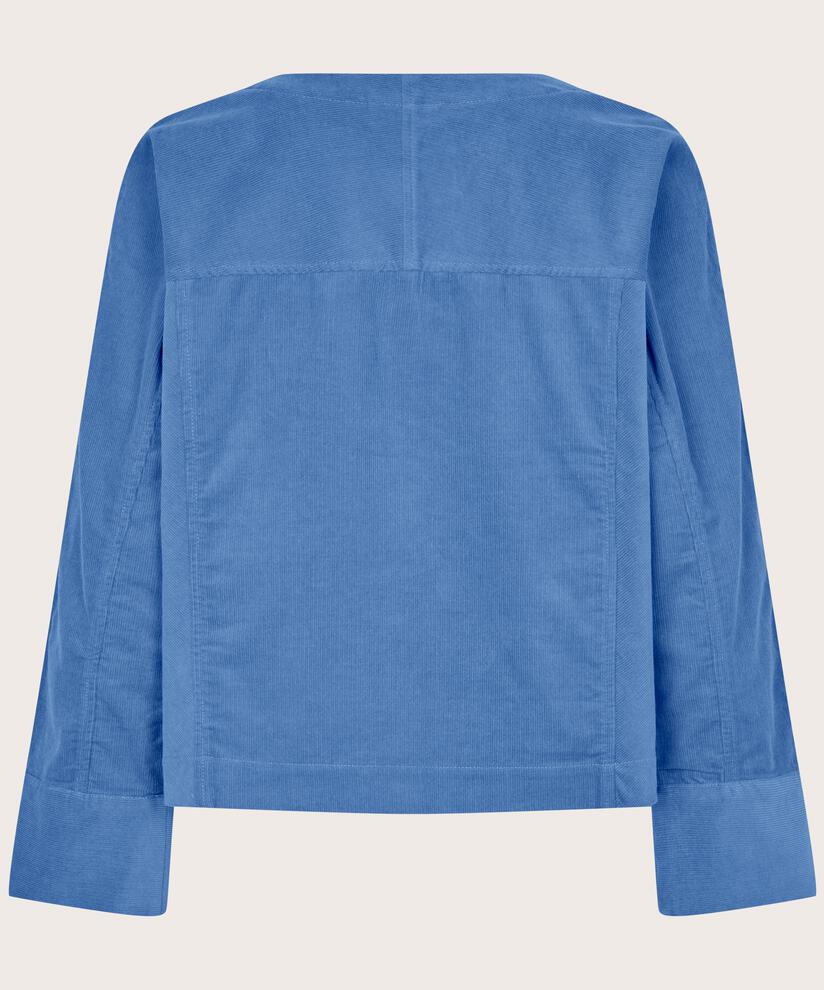 veste en velours avec boutons cachés, Federal Blue