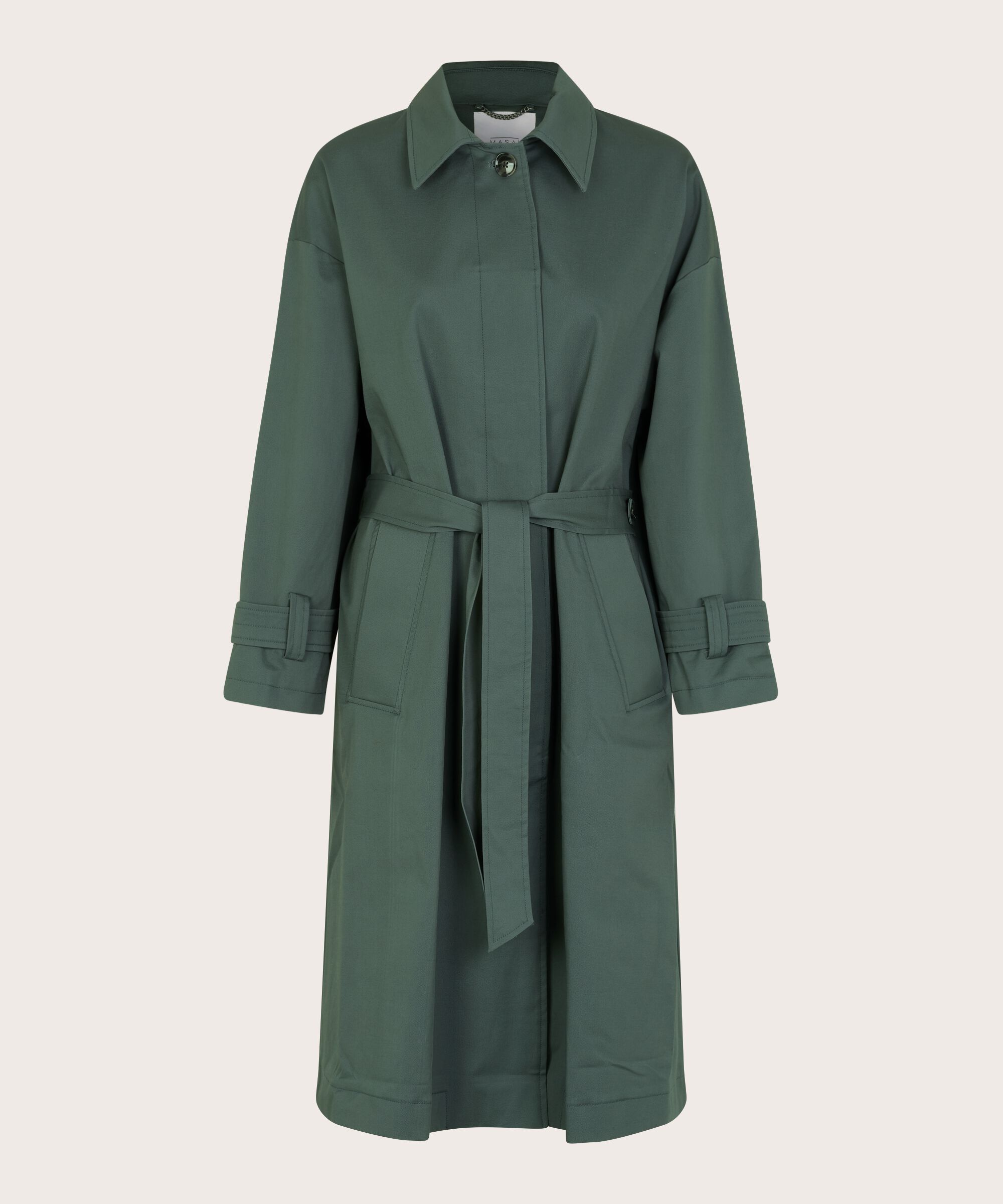 manteau avec boutons et ceinture, Balsam Green
