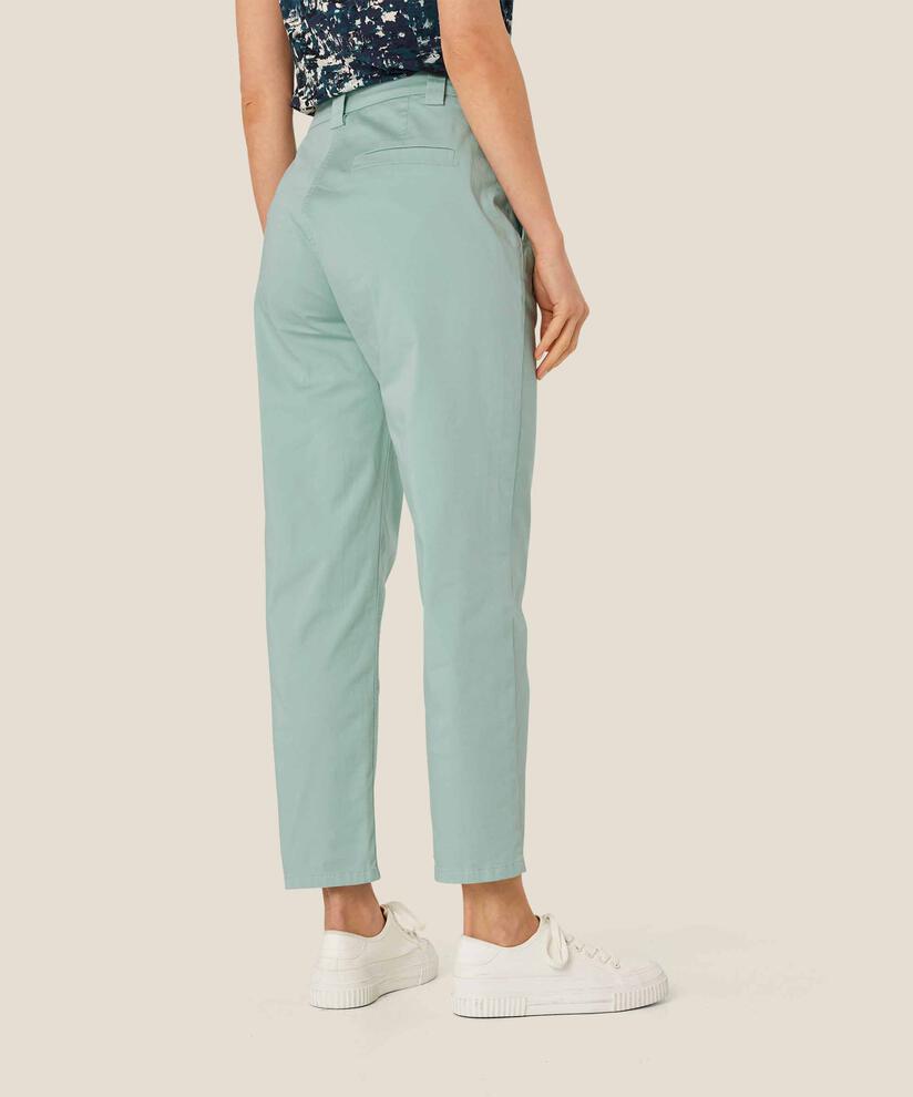 chino crop en coton avec poches latérales, Blue Haze