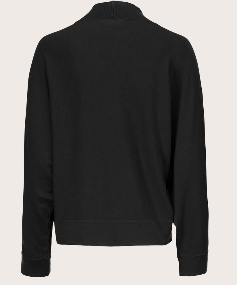 cardigan en maille fine avec devant arrondi, Black