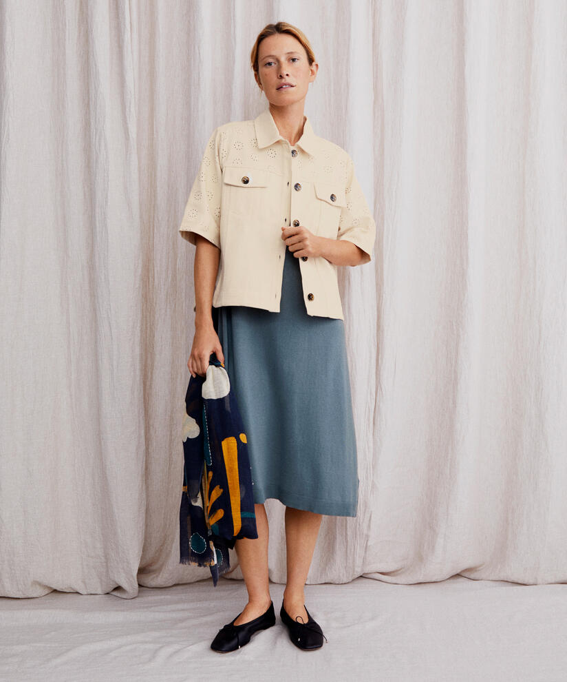 veste en jean avec motif troué, Whitecap