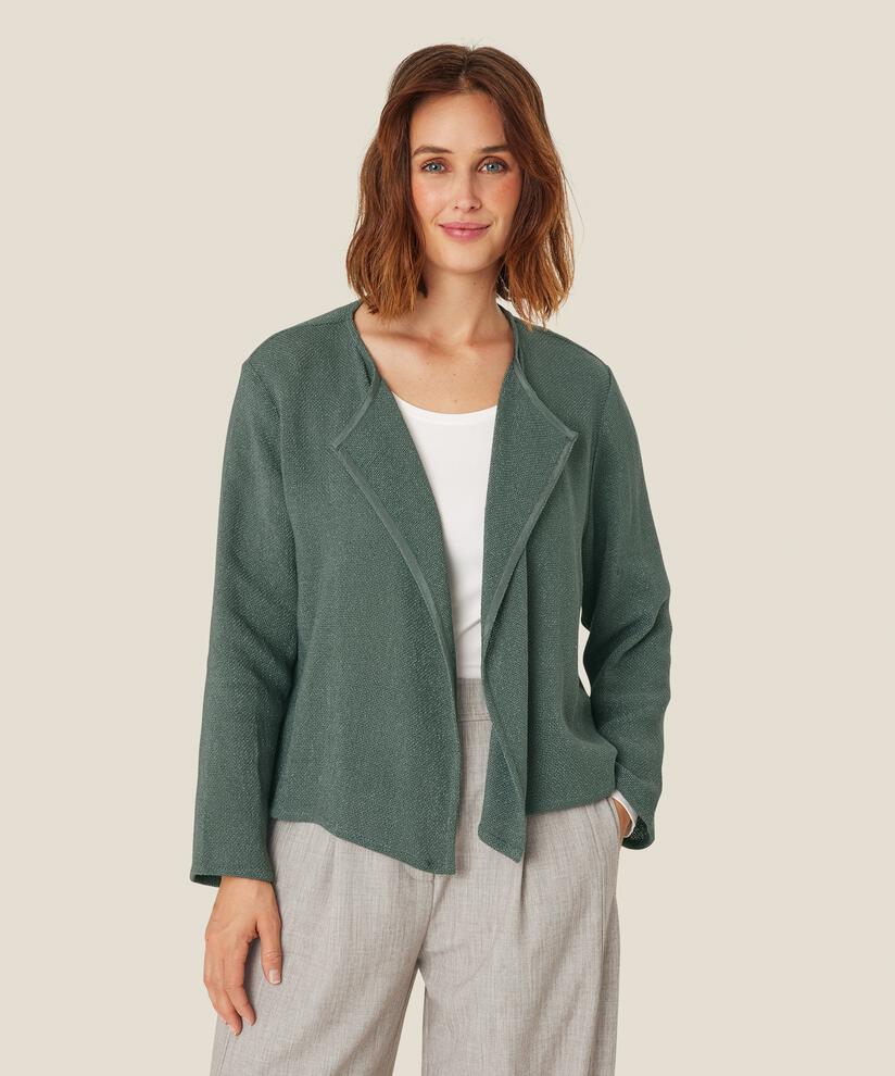 Veste Courte En Bouclé, Balsam Green
