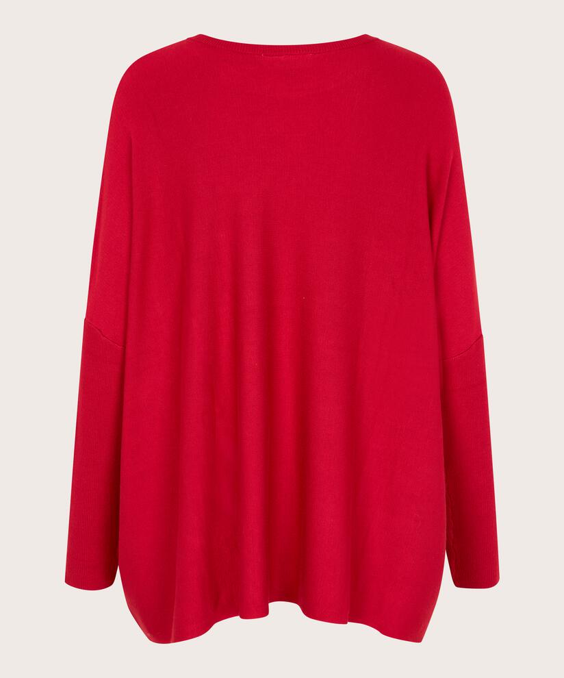 Pull Oversize À Manches Étroites, Scarlet Sage