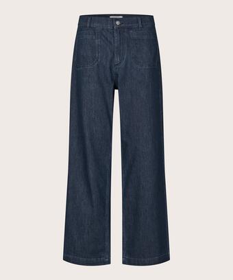 pantalon en denim souple avec paillettes, Dark Denim