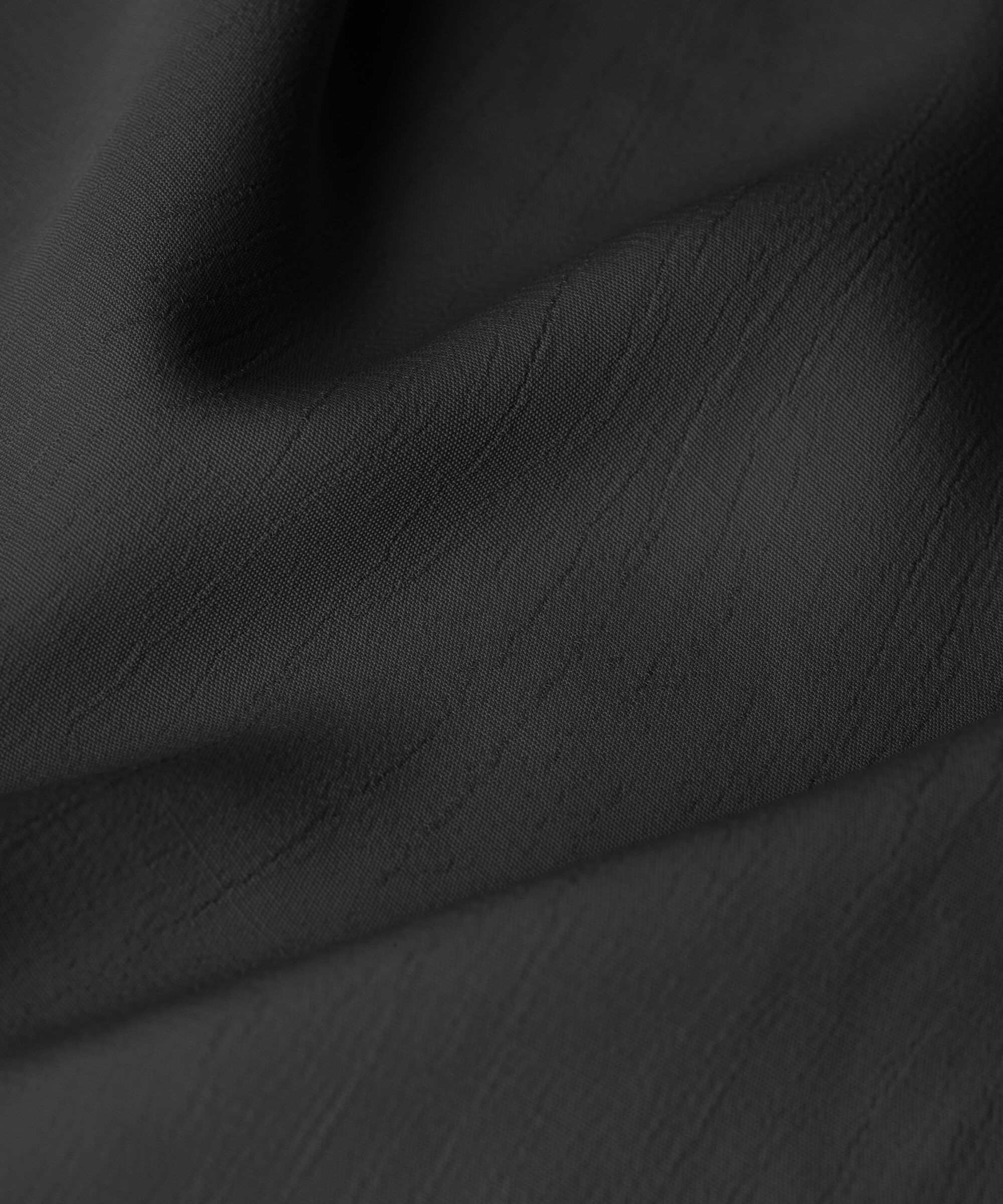 Blouse en viscose &agrave; manches 3/4, Black