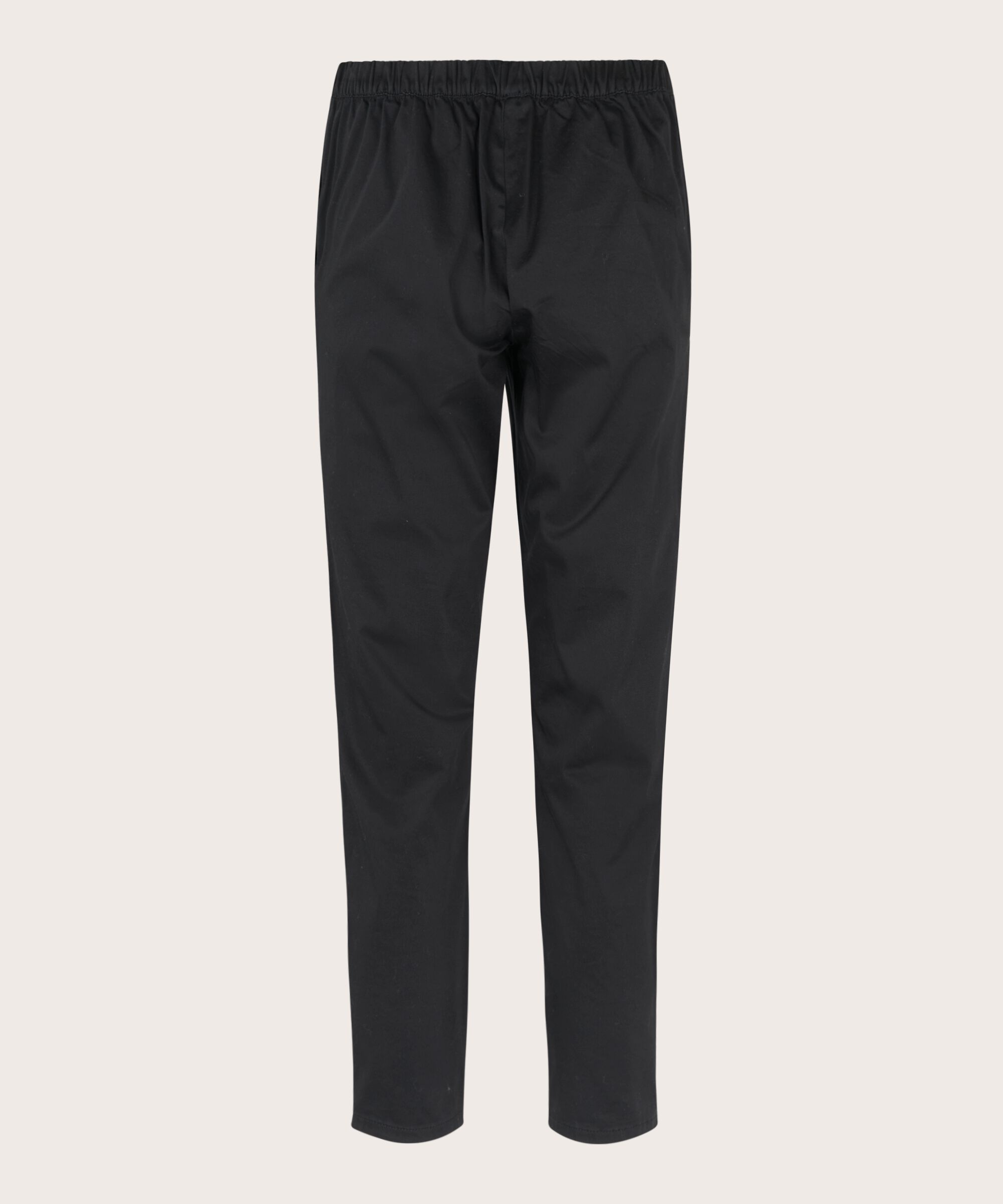 Pantalon À La Cheville En Coton Stretch, Black