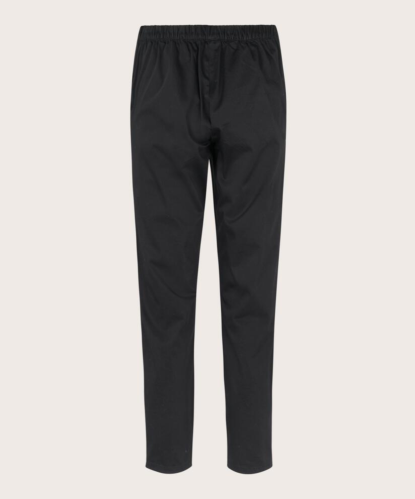 Pantalon À La Cheville En Coton Stretch, Black