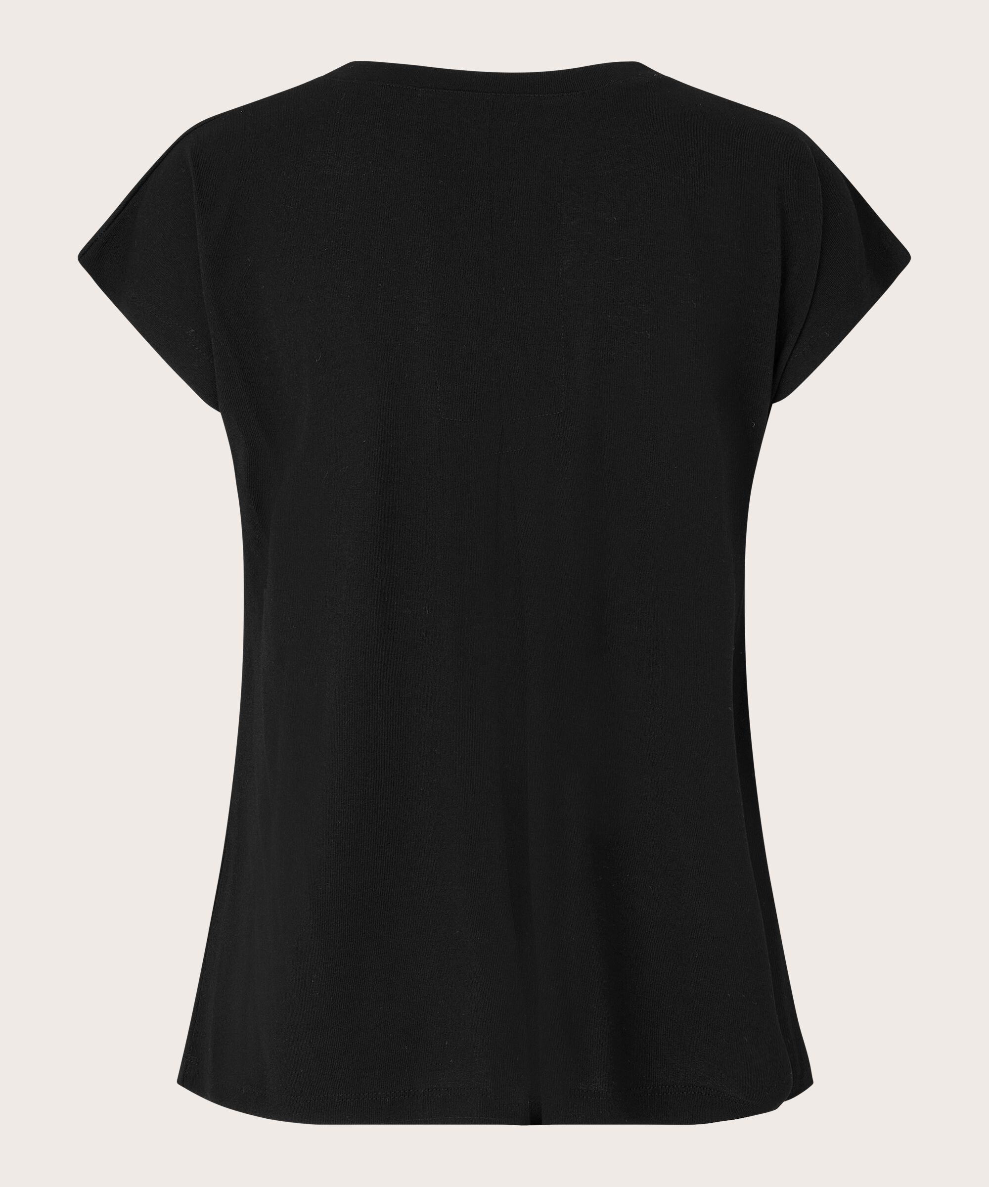 T-shirt En Jersey Col V, Black