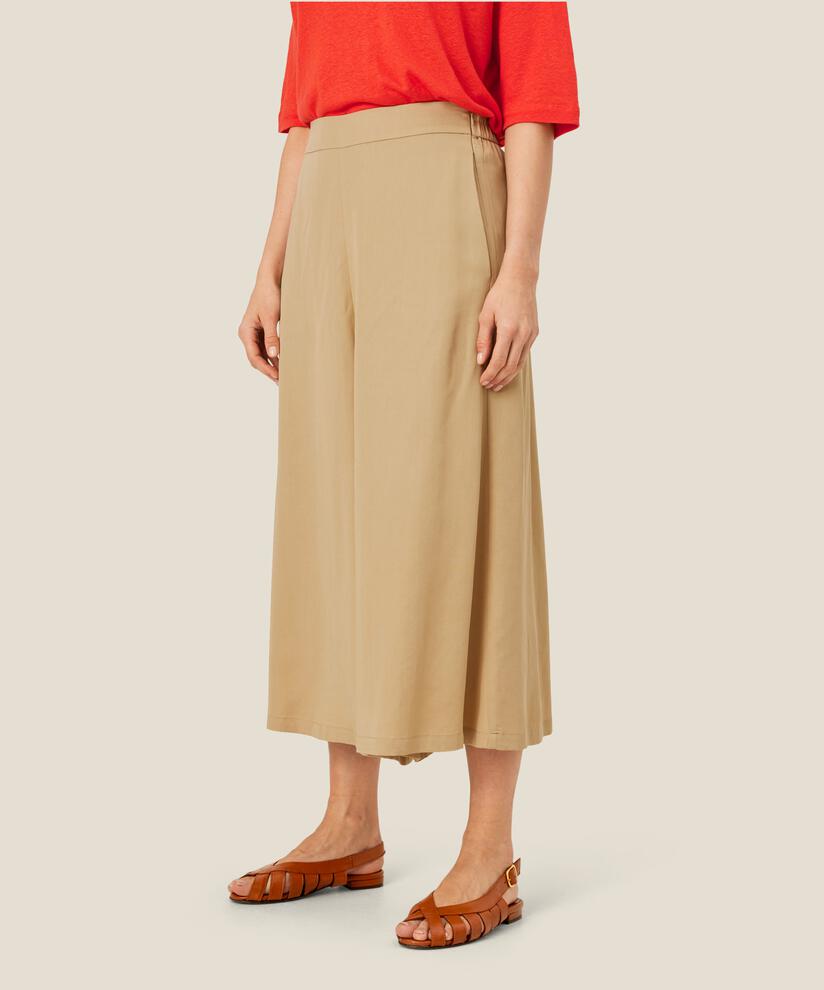 Pantalon large avec poches fendues, Safari