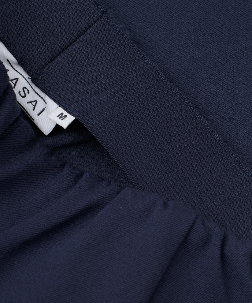 pantalon près du corps en coton stretch et taille élastique, Navy
