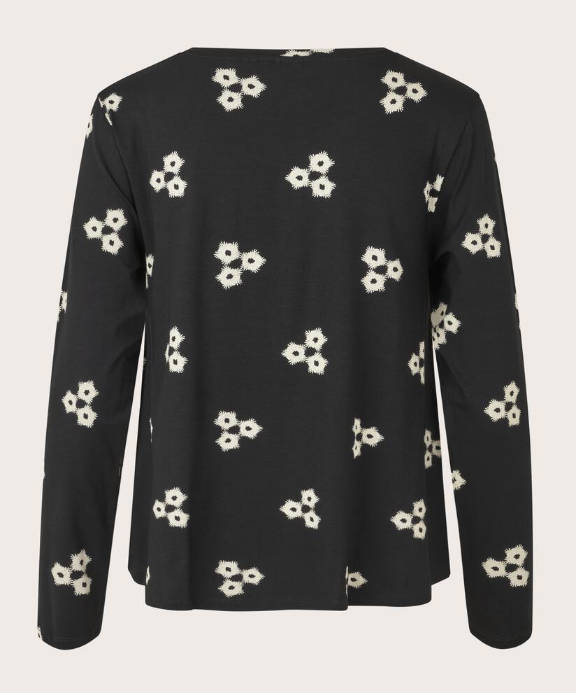 top en jersey à col rond, Black