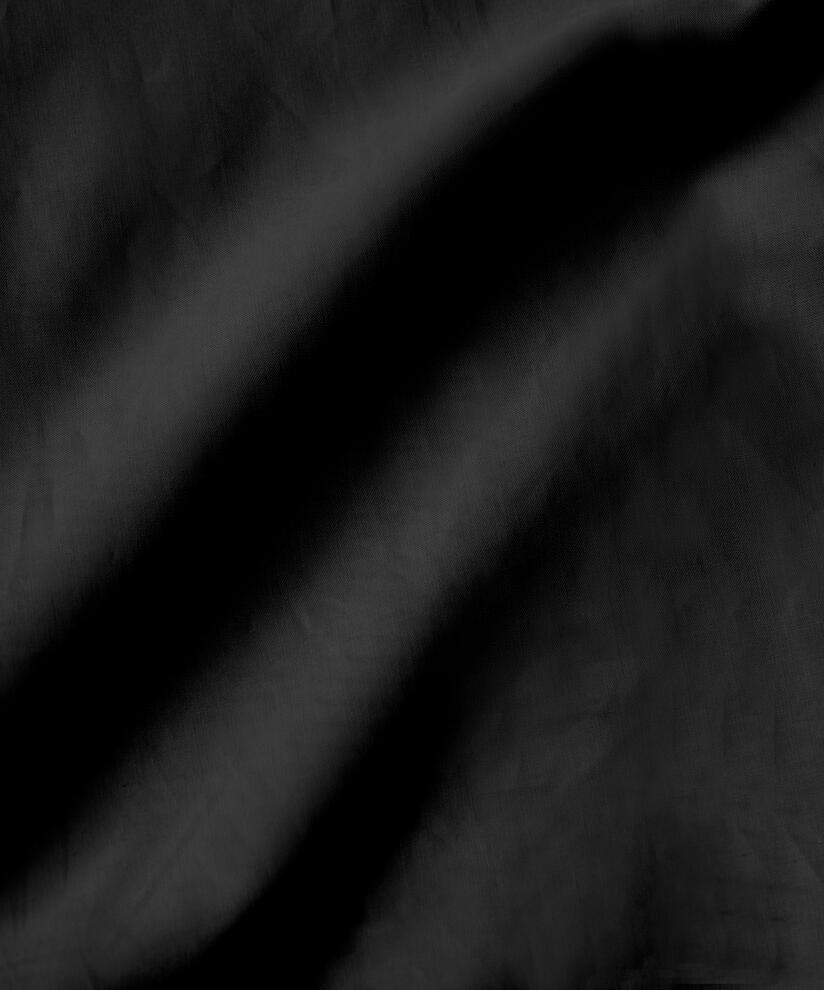 chemise en coton avec broderie sur le col, Black